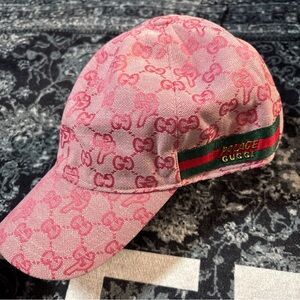 Gucci Pink Monogram Cap